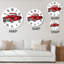 Camionnette rouge rétro - horloge murale industrielle-836157680