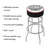 Swivel Upholstered Counter Stool with Metal Frame-21951893