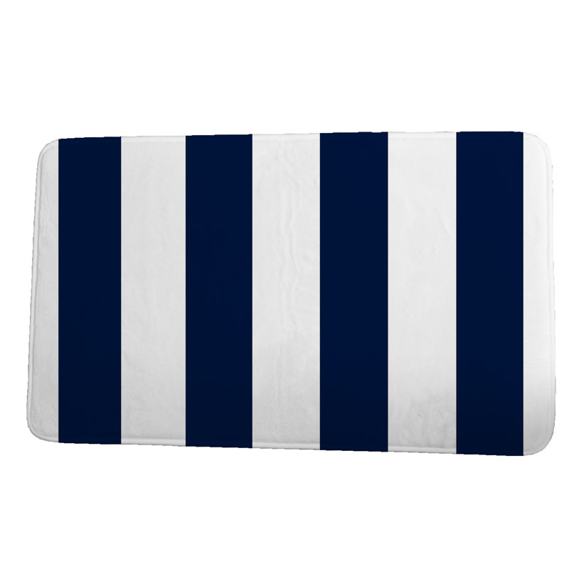 Tapis de bain Crowborough, l 24 po x L 17 po, Bleu marine
