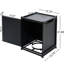 Porte-réservoir d'extérieur en métal noir mat, table d'appoint au look moderne et minimaliste, utilitaire multifonctionnel, fer thermolaqué, largeur de 15,55 po, profondeur, hauteur de 21,74 po, conception, utilisation, structure en fer