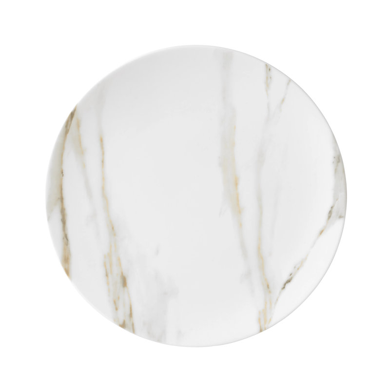 Modern Marble Pattern Porcelain Salad Plate 8"
