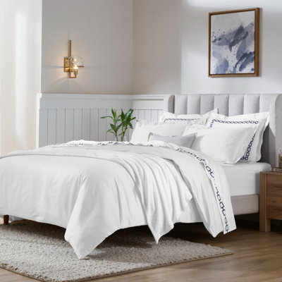 Ensemble de housse de couette de luxe en coton égyptien certifié 650 fils Luxury