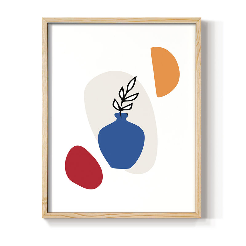 Matisse CCXC Framed Print Framed Print - Solid Wood, Natural, 21" H x 17" W