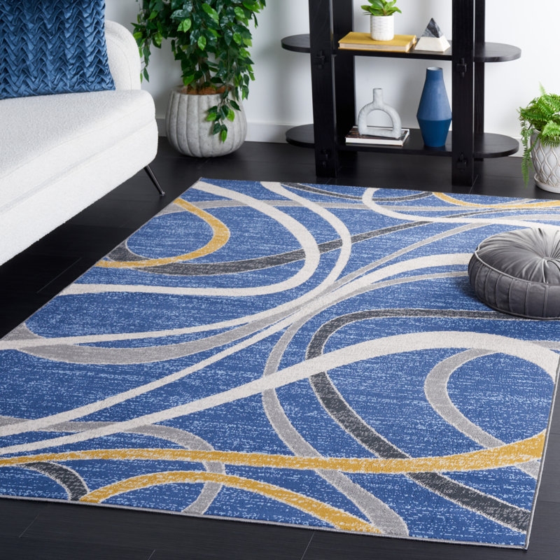 Gaudioso Performance Abstract Rug, Rectangle 5'3" x 7'6"