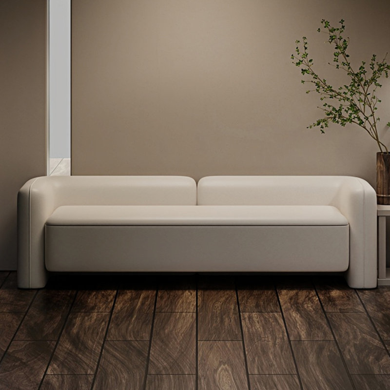 Navjeevan Upholstered Storage Bench, Off White