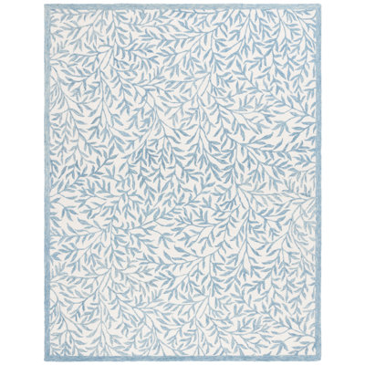 Tapis floral en laine / coton touffeté à la main Martha Stewart