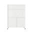 Armoire blanche moderne avec portes en verre - tablettes réglables pour le rangement de la cuisine et du salon