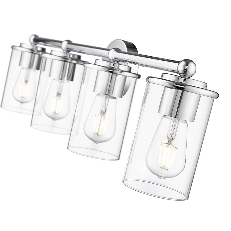 Éclairage pour meuble-lavabo à 4 lumières Cheetham, Chrome
