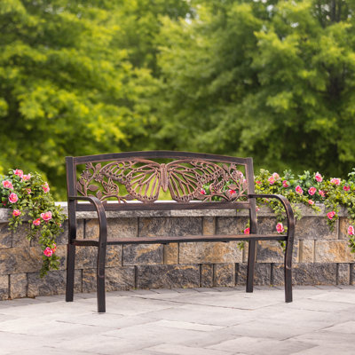Maor Butterfly Metal Garden Bench