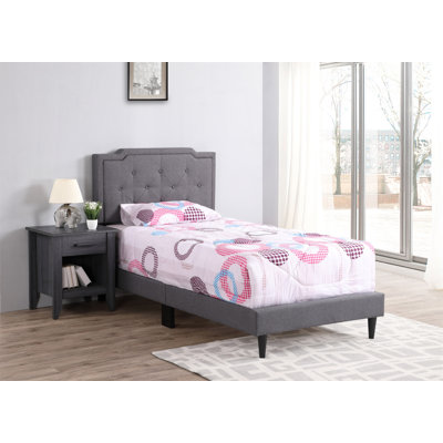 Cozy Casual Twin Bed In Sleek