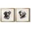 «Charcoal Labrador I», ensemble de 2 peintures encadrées-244631987-244631985