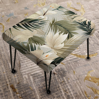 Coastal Abstraction Tropical Pattern - Tropical Rectangle Ottoman