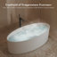 Baignoire de trempage autoportante blanche en acrylique avec trop-plein et bonde escamotable 67 "x 33" Monblari