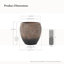 Pot de fleurs rond 14,2 po Dia