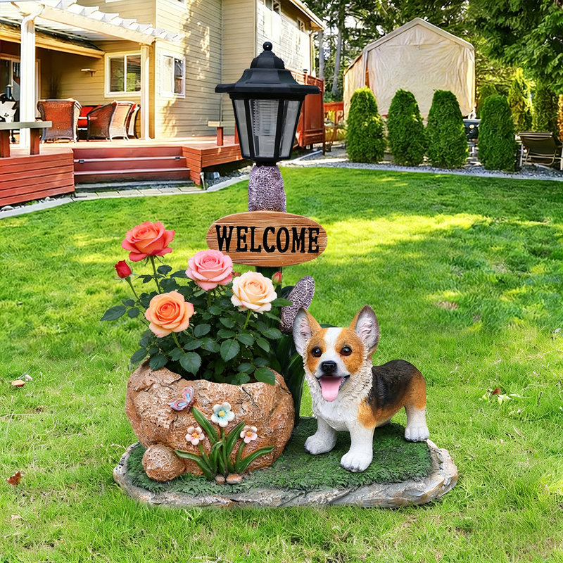 Adorable jardinière pour chien Corgi avec un design fonctionnel et une fabrication durable, parfaite pour les petits espaces