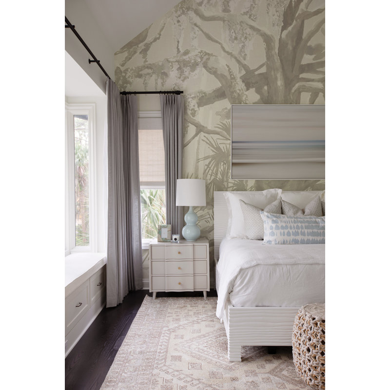 Kiawah Oaks Muted Mural by Megan Molten, Beige, Paper