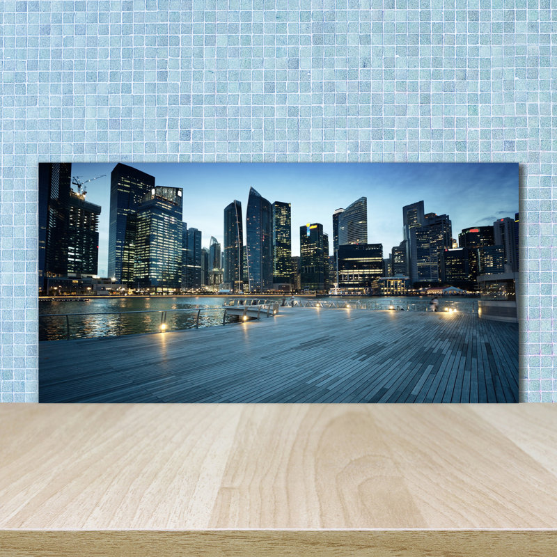 1 Piece Wall Art, 50cm H x 100cm W x 4cm D, Glass
