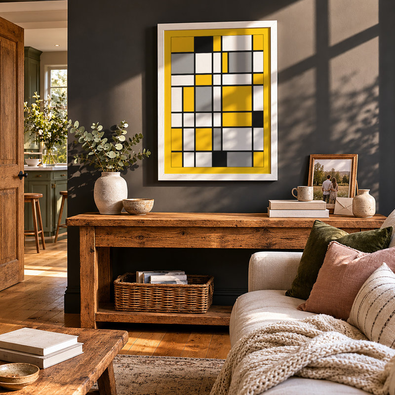 Structured Geometry Geometric - Print, A4 - 29.7 x 21.0 cm, White