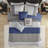 Jenson Blue Color Block Stripe 7-Piece Cal King Comforter Set with Throw Pillows-494467976-494467981