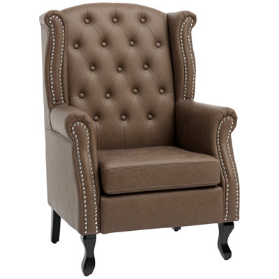 Daliza Faux Leather Wingback Chair