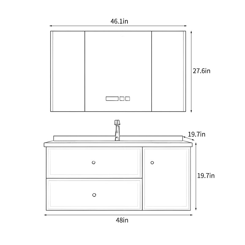 Light luxury Vanitie bathroom cabinet
