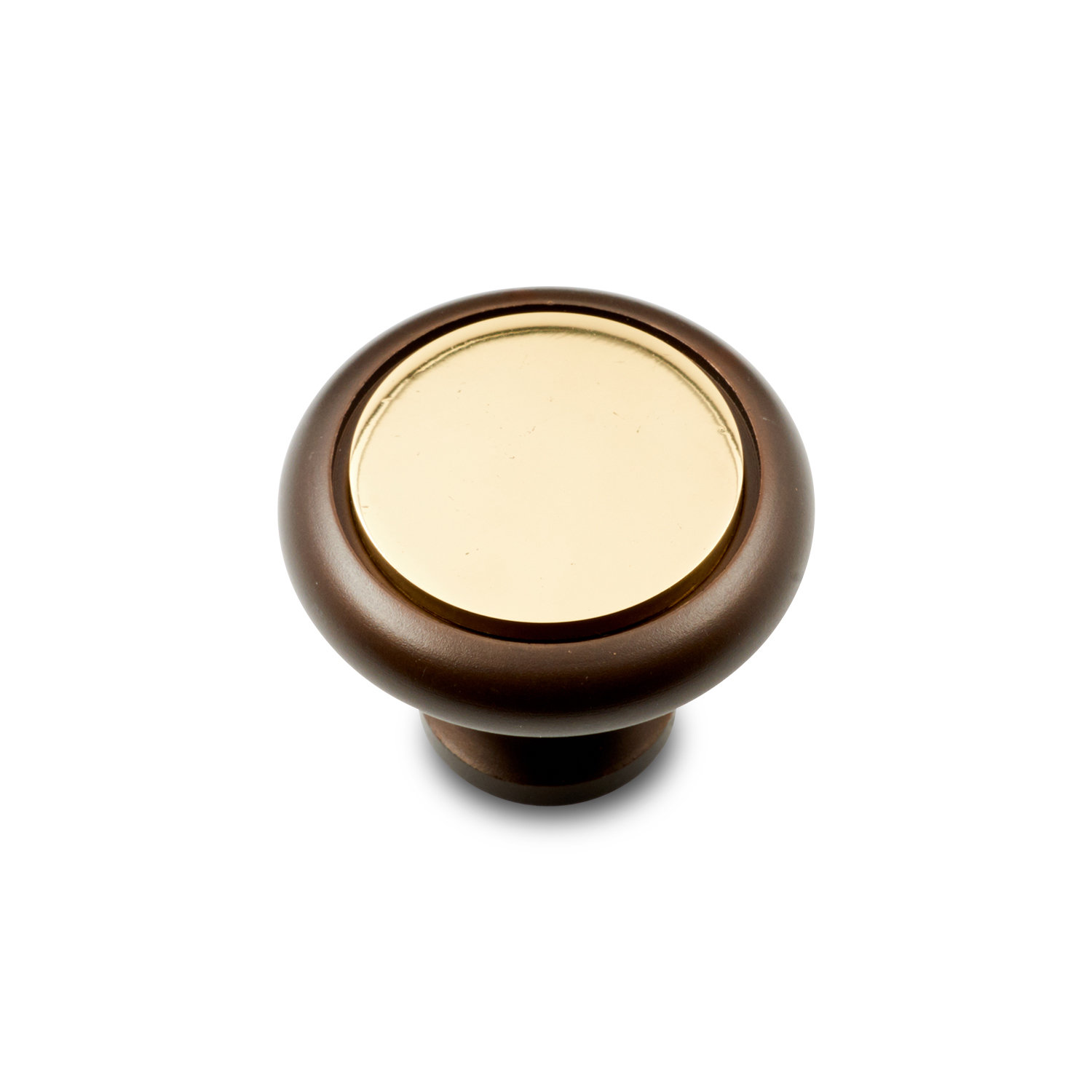 CK Series Two-Tone Cabinet Knob, Oil Rubbed/Brass