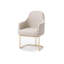 Chaise rembourrée Christine gris clair