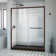Infinity-Z 60" W x 36" D x 74.75" H Semi Frameless Rectangle Tub Enclosure with Towel Bar and Base Included