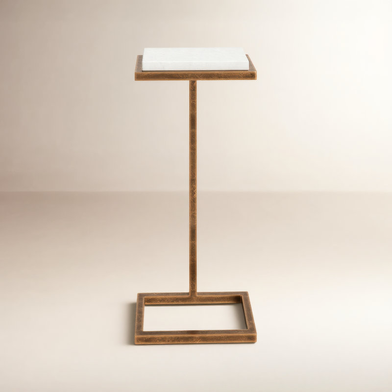 Richwood Marble Top End Table, White