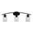 Kurve 3 Light Bath Bar With 4" Smoke Bubble Glass-100385127
