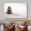 Zen Stones Rocks Over A Rippled Sand Effect - Wrapped Canvas Photograph-56324565