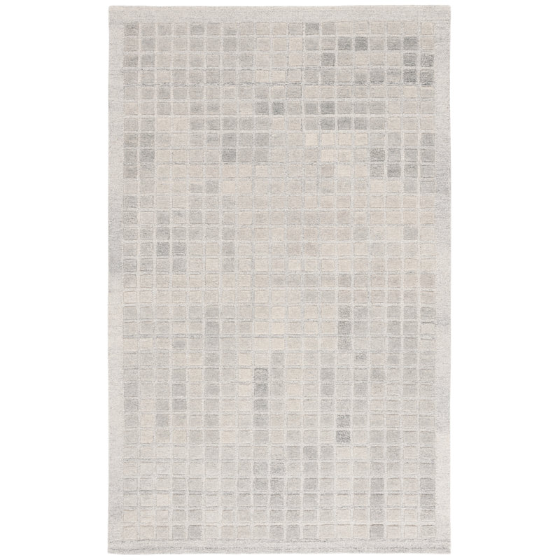 Ebony 375 Area Rug In Grey, Rectangle 6' x 9'