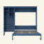Lit escamotable avec bureau intégré et armoire de rangement à plusieurs niveaux, lit mural pliable, lit gain de place dissimulé pour appartement, bureau ou chambre d'amis-133671830