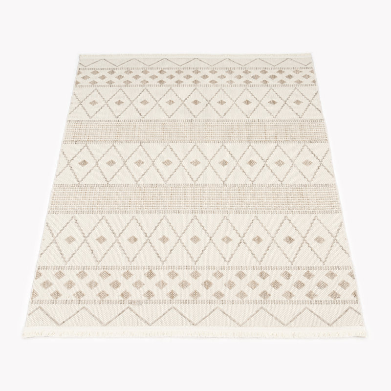 Ladoga Geometric Area Rug, Round 120cm
