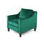 Fauteuil club en velours vert