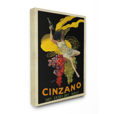 Cinzano Vintage Poster Wine Design Stretched Canvas Wall Art by Marcello Dudovich