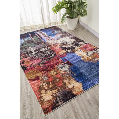 Tapis rectangulaire Durno avec envers antidérapant