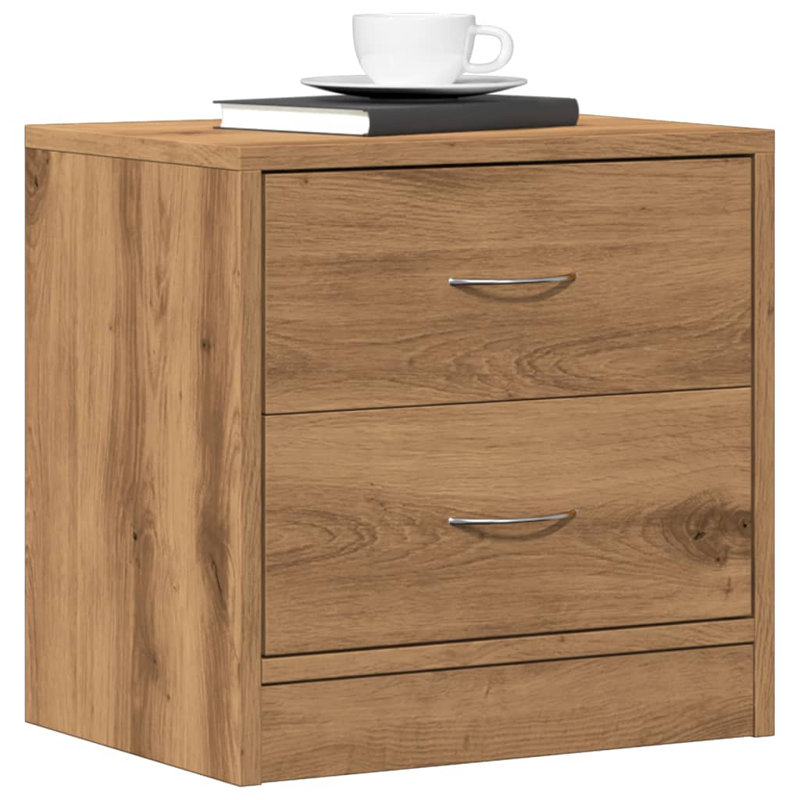 Emlyn 40cm W Manufactured Wood Bedside Table, Artisian Oak