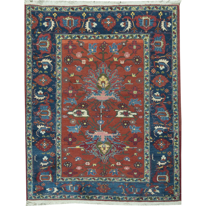 Tapis rouge noué à la main de haute qualité