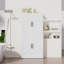 Armoire de rangement pour garde-manger en acier blanc avec tablettes réglables, armoire de campagne robuste pour cuisines, salles de bain et salons