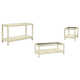 Graham 3 - Piece Glass Top Living Room Table Set