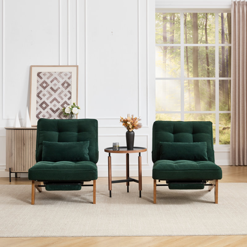 Upholstered Armless, Emerald
