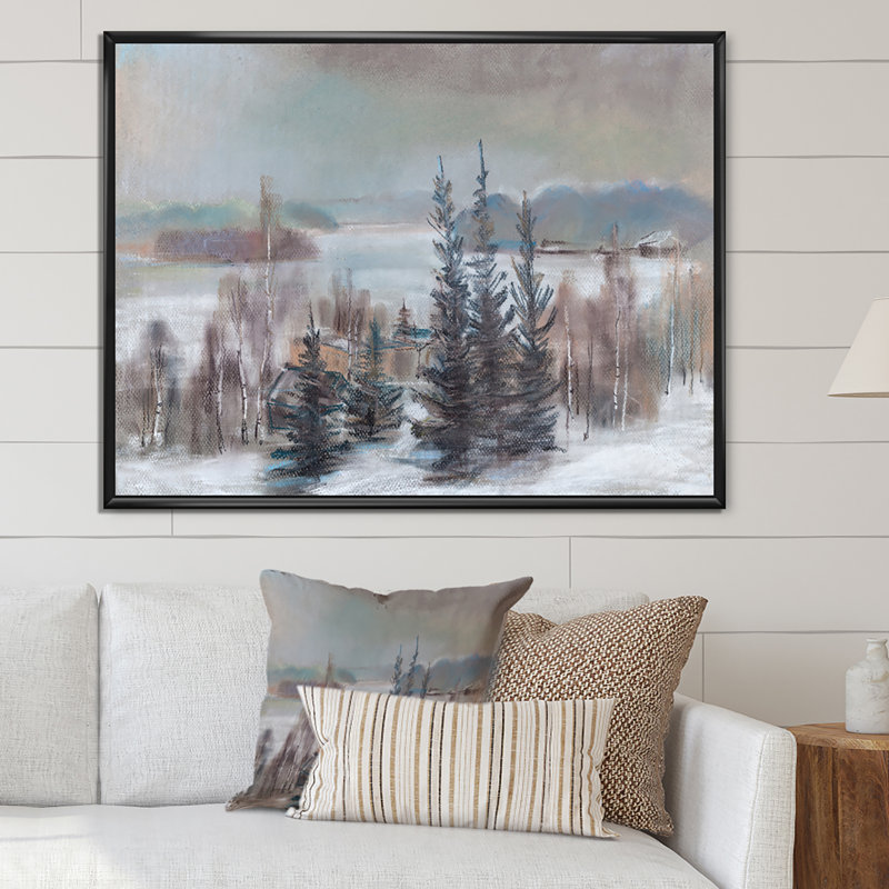 Dodson - Art mural sur toile traditionnel, H 24 po x l 36 po x P 1 po, Cadre flottant noir