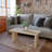 Solid Wood Modern Rectangular Coffee Table - Natural or Walnut Finish, Wood Coffee Table for Living Room-1110330574
