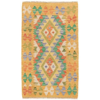 Rectangle 60 cm x 90 cm Wool Hand Woven Kilim