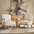 Williamstown 27.75"W Farmhouse Accent Chair With Solid Wood Armrests