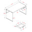 Bureau Vintner avec verre trempé transparent et & nbsp; Tiroirs de rangement, H 29,84 po x l 47,75 po x P 23,53 po