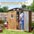 6X4Ft Garden Storage Shed With Lockable Door,Steel Tool Shed With 1 Clear Window