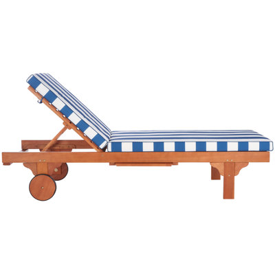 Jivera 28" Eucalyptus Patio Chaise Lounge