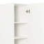 Grand garde-manger de cuisine étroit avec tablette de rangement coulissante à 3 niveaux, armoire de rangement autoportante avec tablettes réglables et porte, organisateur de garde-manger blanc pour la cuisine, la salle de lavage, le bureau personnel